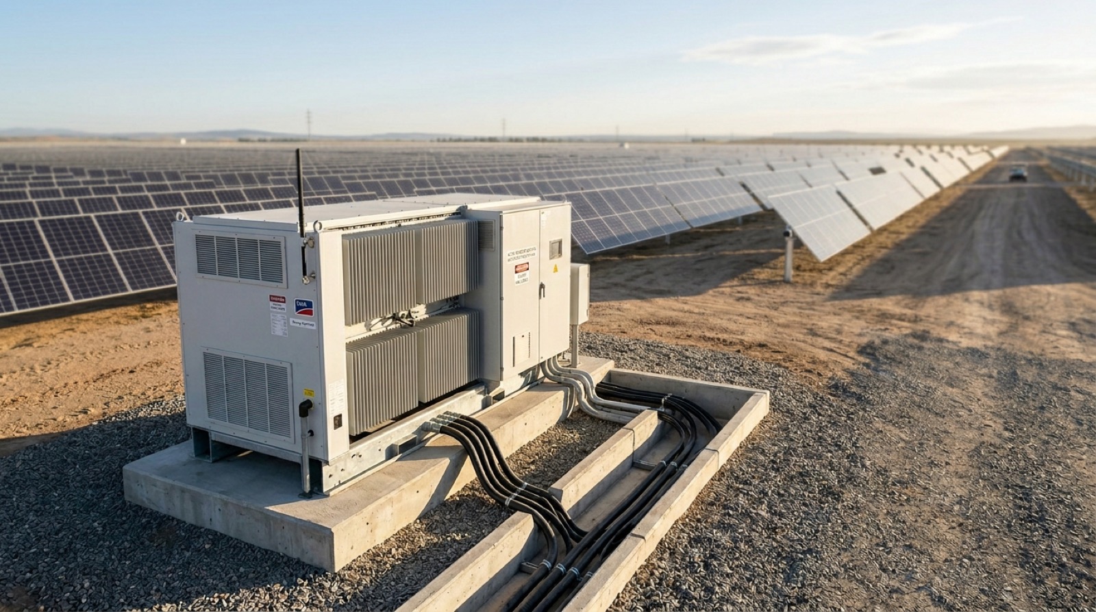 Central inverter skid