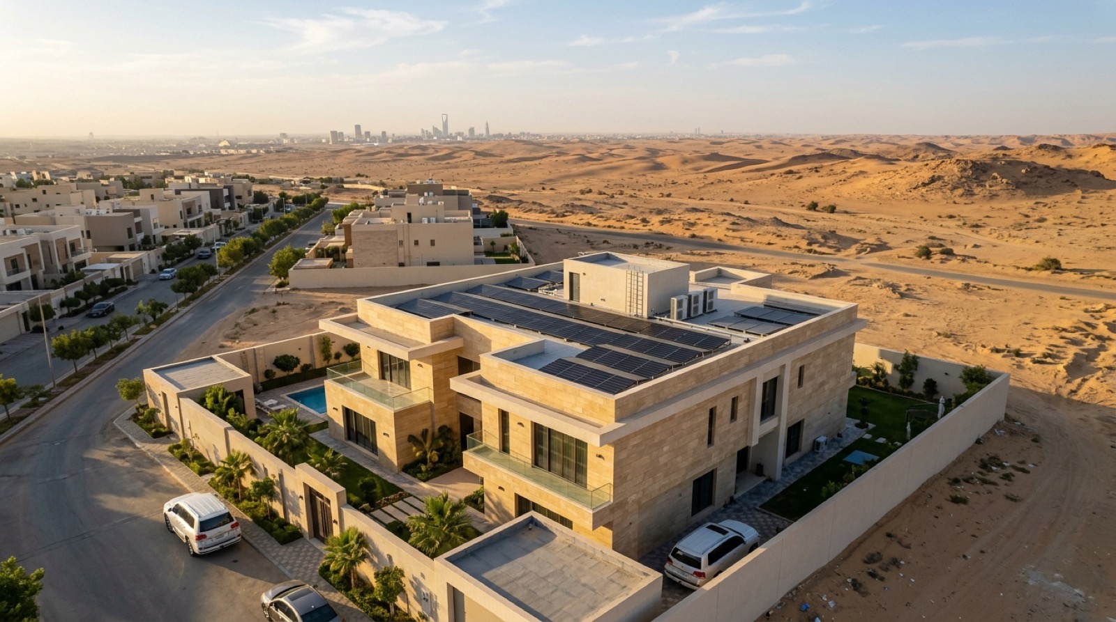 Solar PV on a remote MENA compound