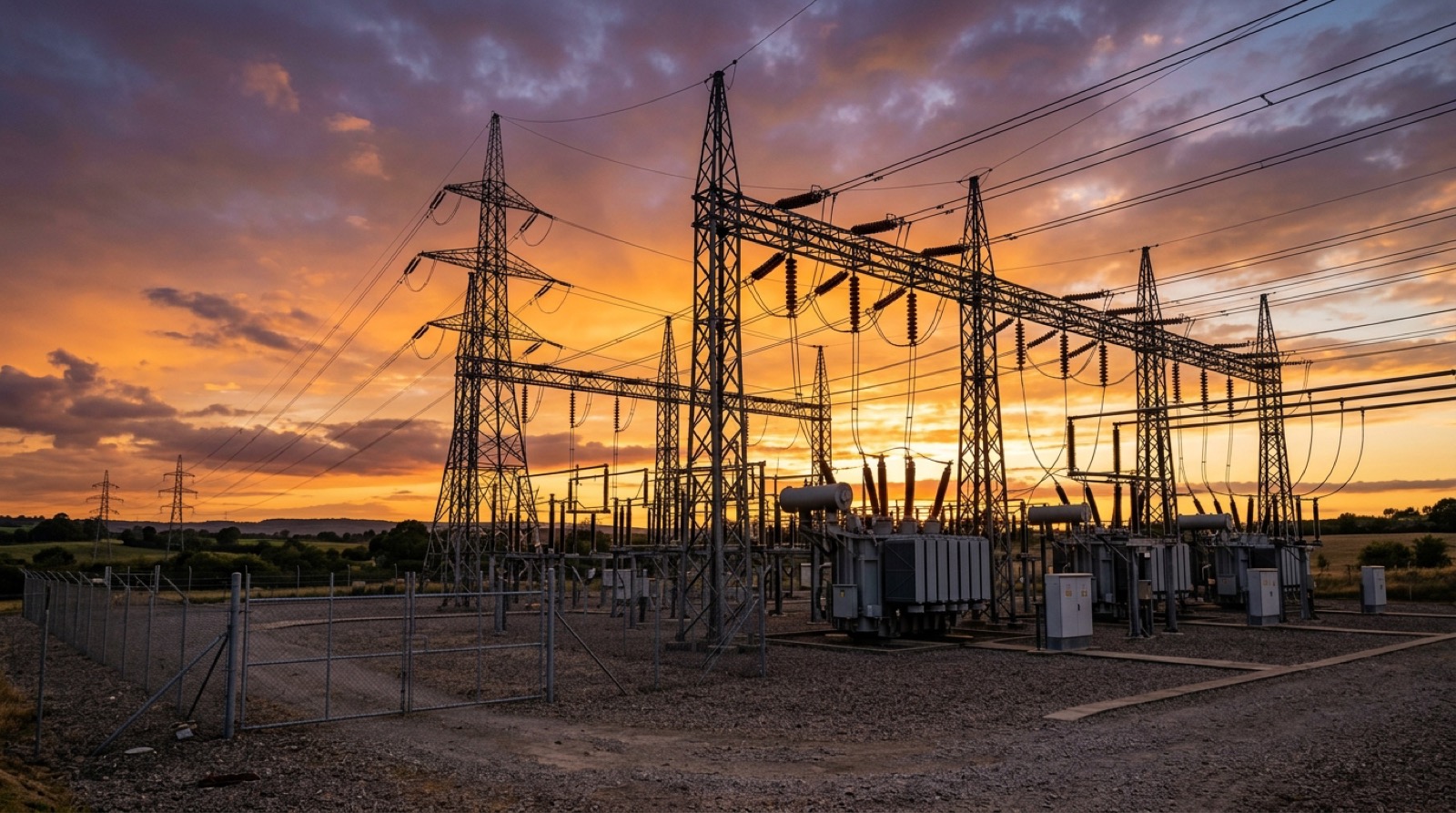 HV substation with transformers