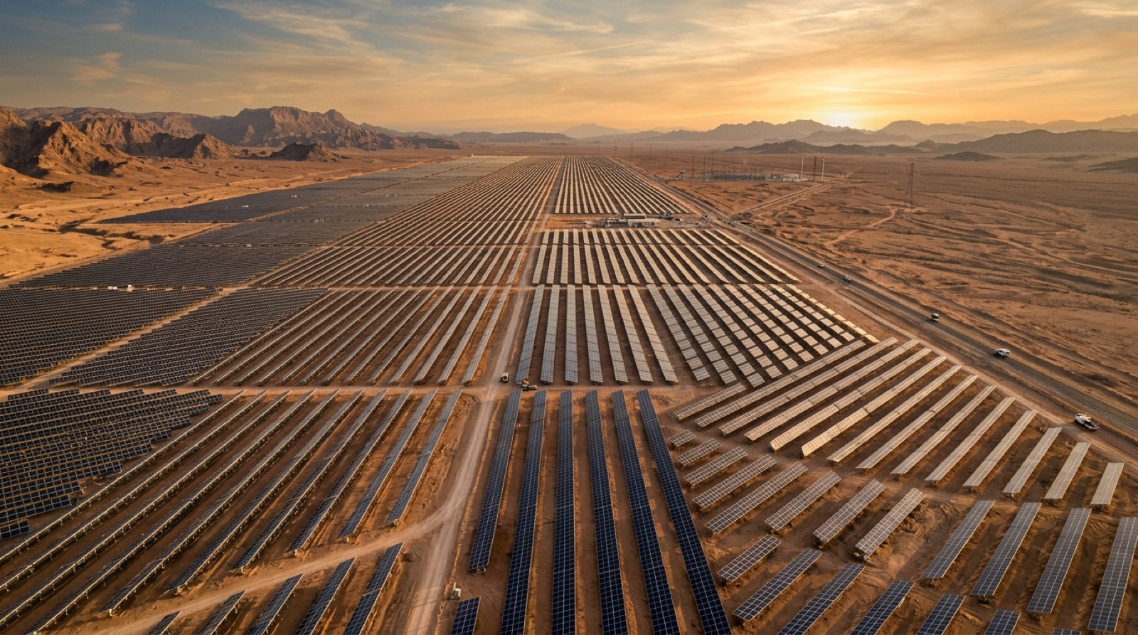 Utility-scale solar farm