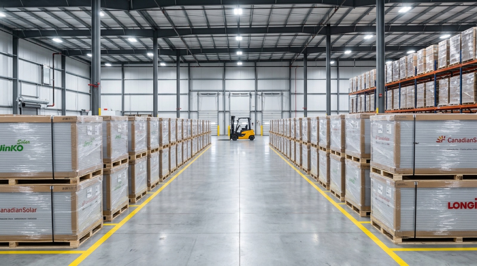 Pre-assembled kits on factory pallets